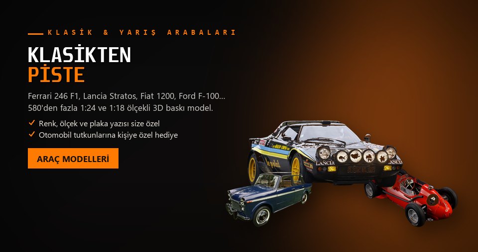Klasik ve yarış arabası modelleri